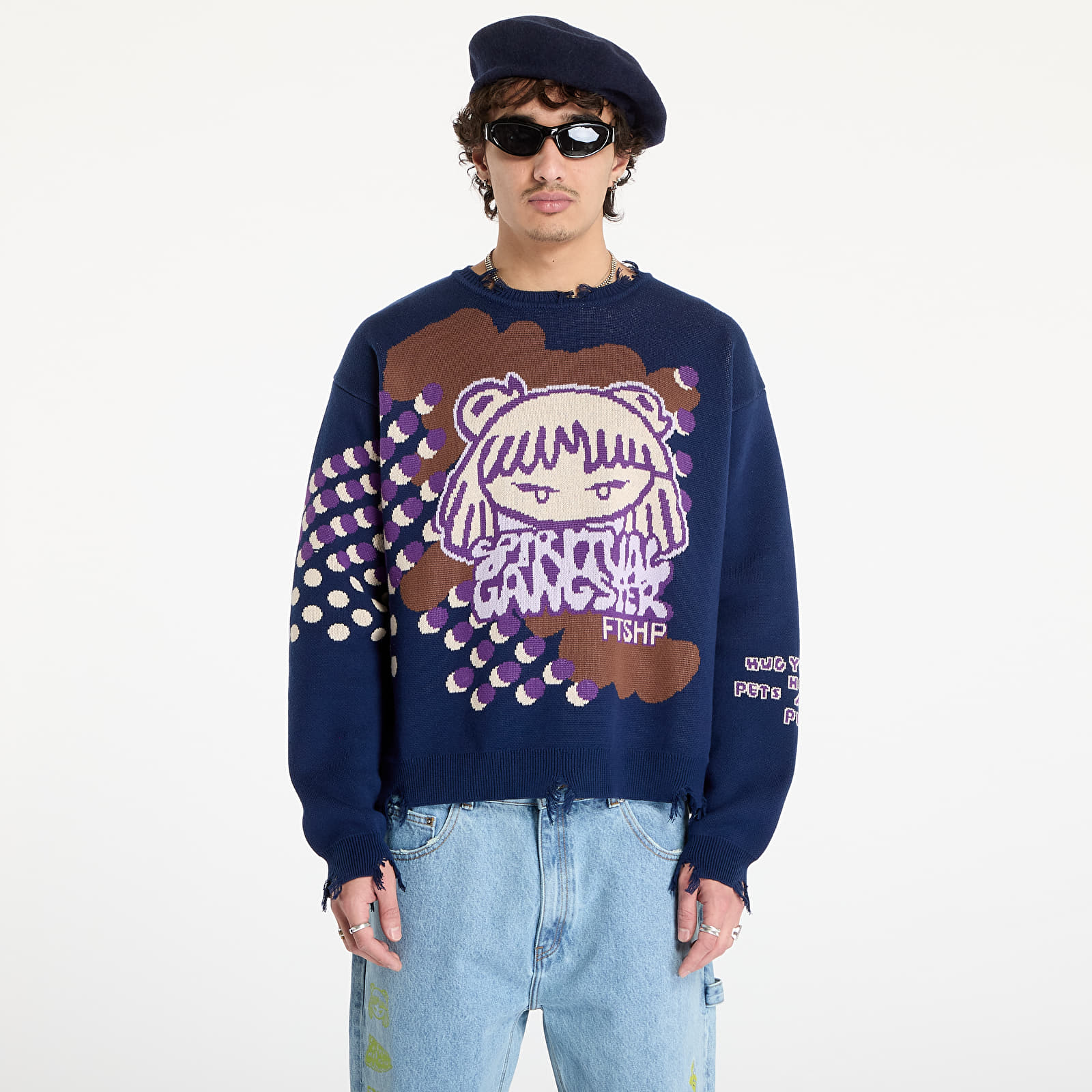 Pulóverek FTSHP x Spiritual Gangster Sweater UNISEX Navy