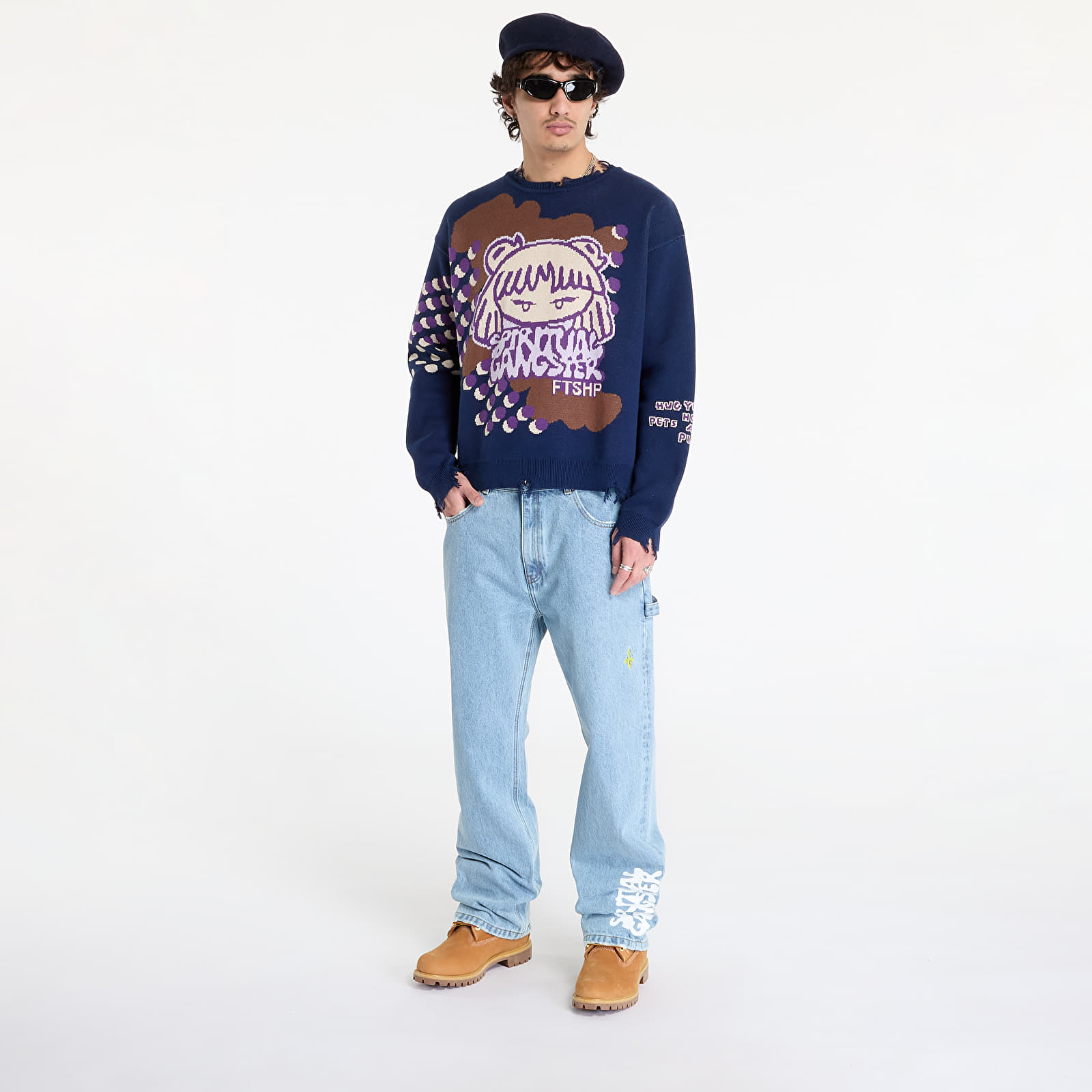 Pulóverek FTSHP x Spiritual Gangster Sweater UNISEX Navy