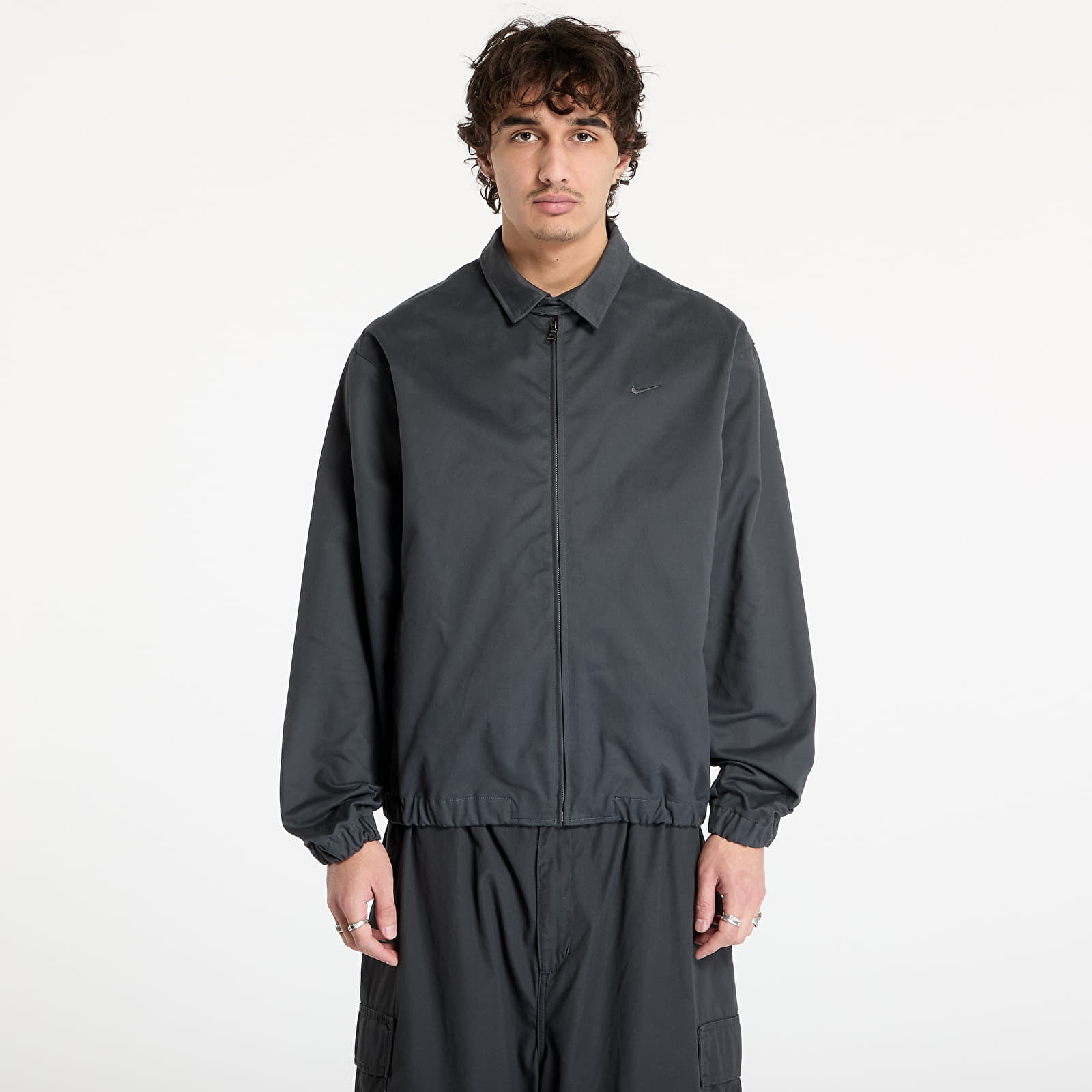 Herenjassen Nike Life Men's Woven Harrington Jacket Anthracite/ Anthracite