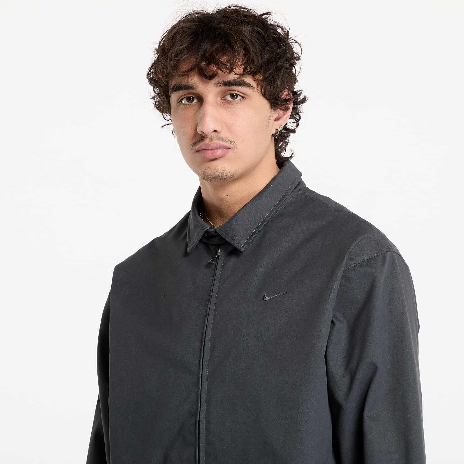 Herenjassen Nike Life Men's Woven Harrington Jacket Anthracite/ Anthracite