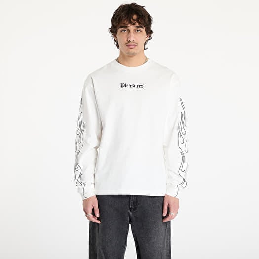 PLEASURES Fiery Heavyweight Longsleeve White
