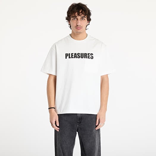 Tričko PLEASURES Impact Pocket Heavyweight Shirt White