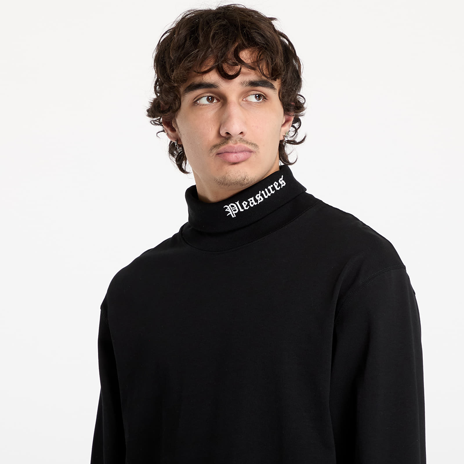 Men's T-shirts PLEASURES Satisfaction Turtleneck Black