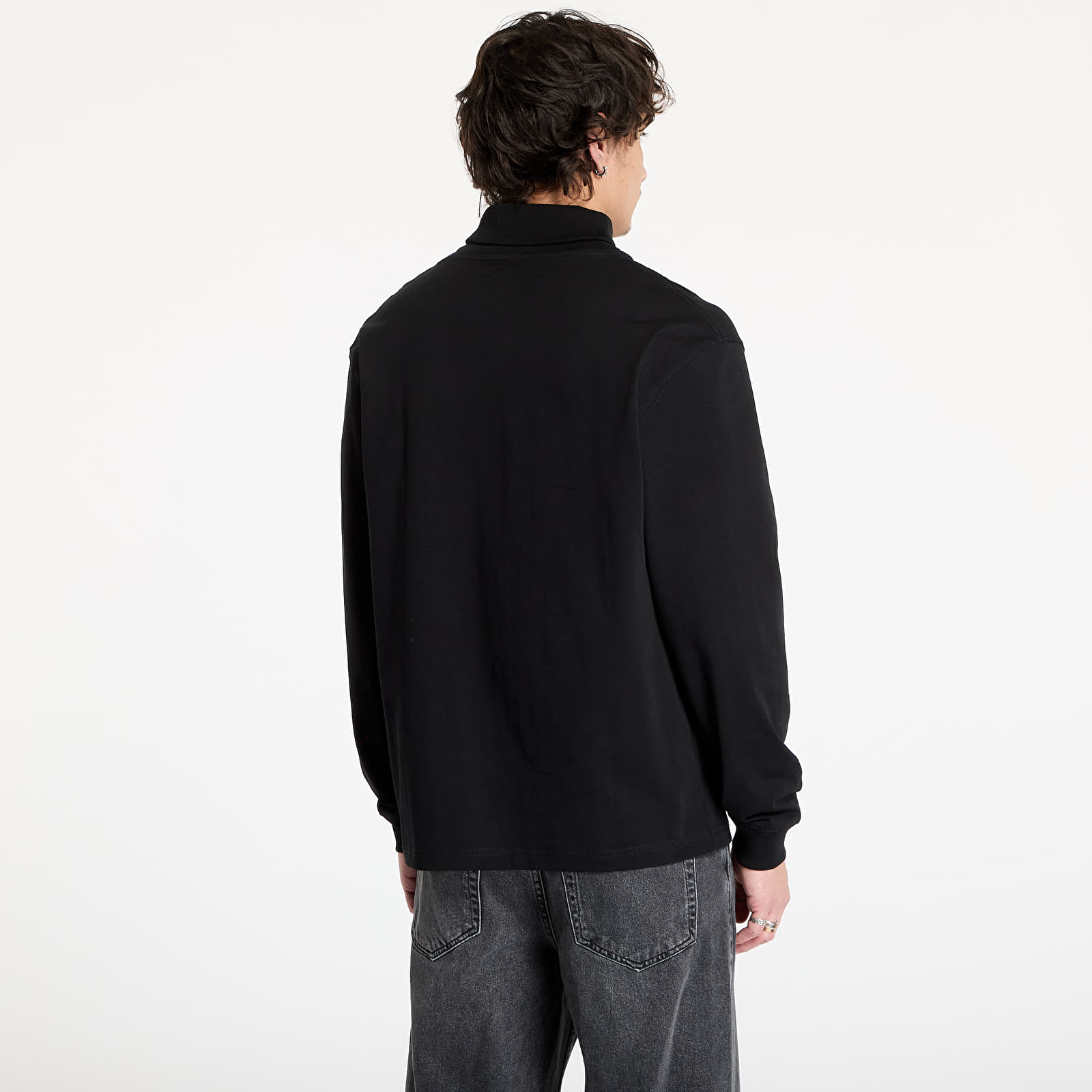 Männer T-Shirts PLEASURES Satisfaction Turtleneck Black