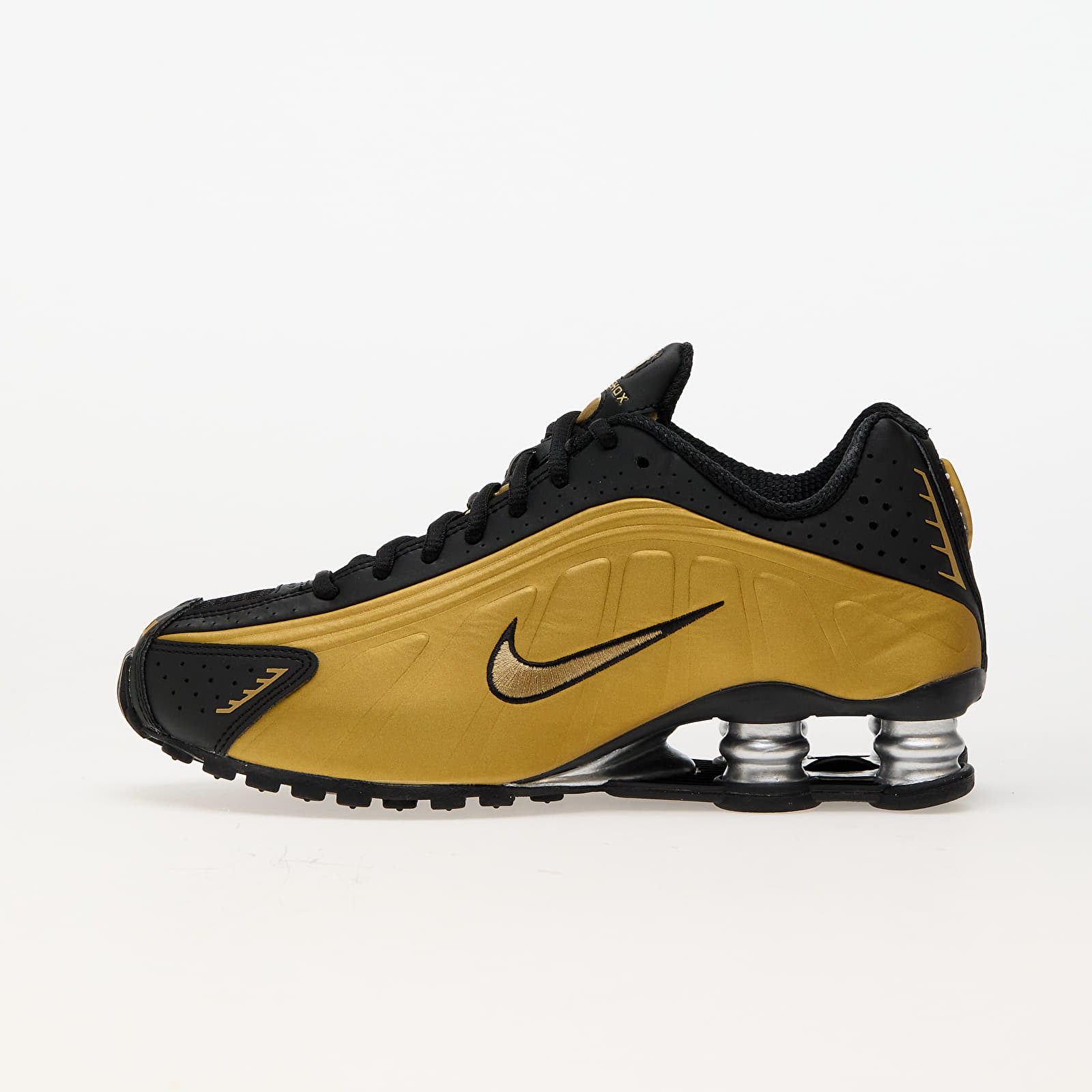 Damen Sneaker und Schuhe Nike W Shox R4 Black/ Metallic Gold-Metallic Silver