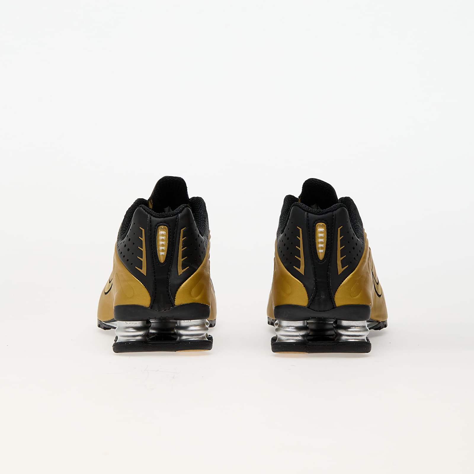 Damen Sneaker und Schuhe Nike W Shox R4 Black/ Metallic Gold-Metallic Silver