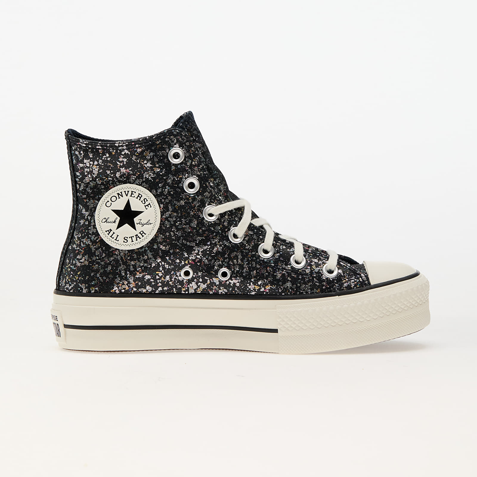 Damen Sneaker und Schuhe Converse Chuck Taylor All Star Lift Platform Glitter Into The Void Egret Black Footshop