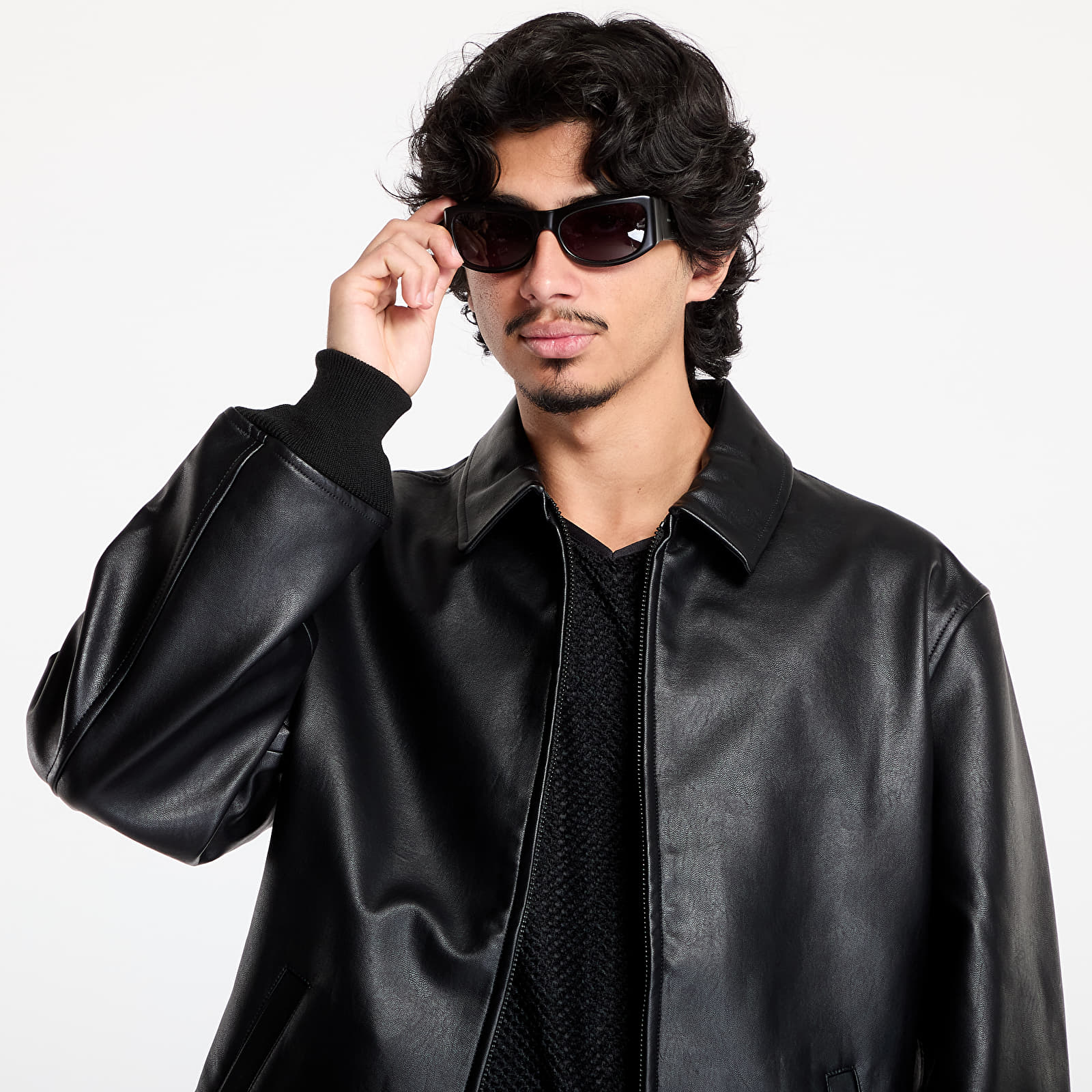 Geci Y-3 Pleather Bomber Jacket UNISEX Black