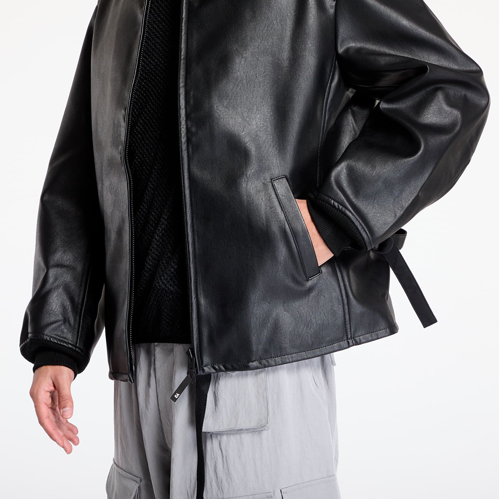 Kurtki Y-3 Pleather Bomber Jacket UNISEX Black | Footshop