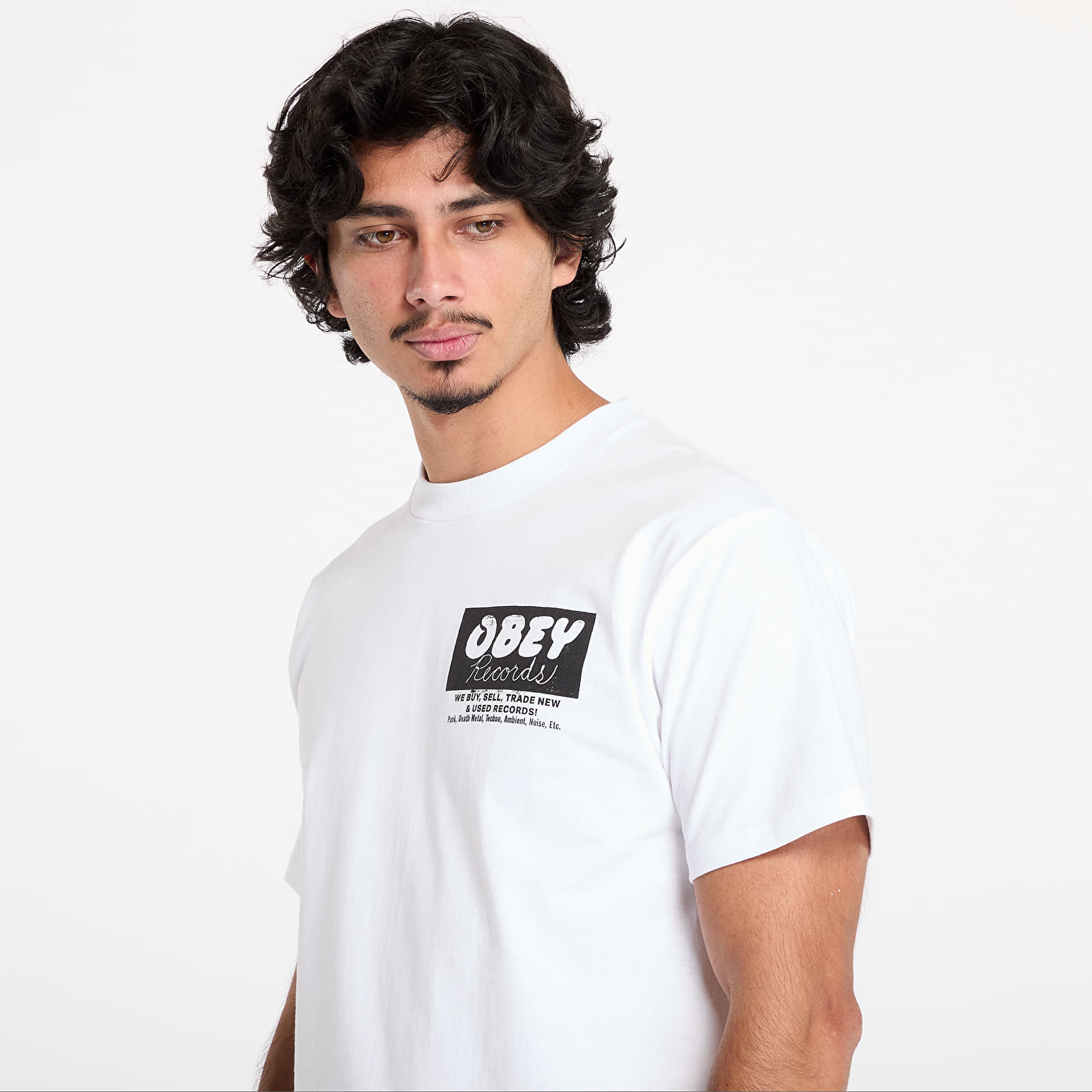 T-Shirts OBEY Obey Records T-Shirt White