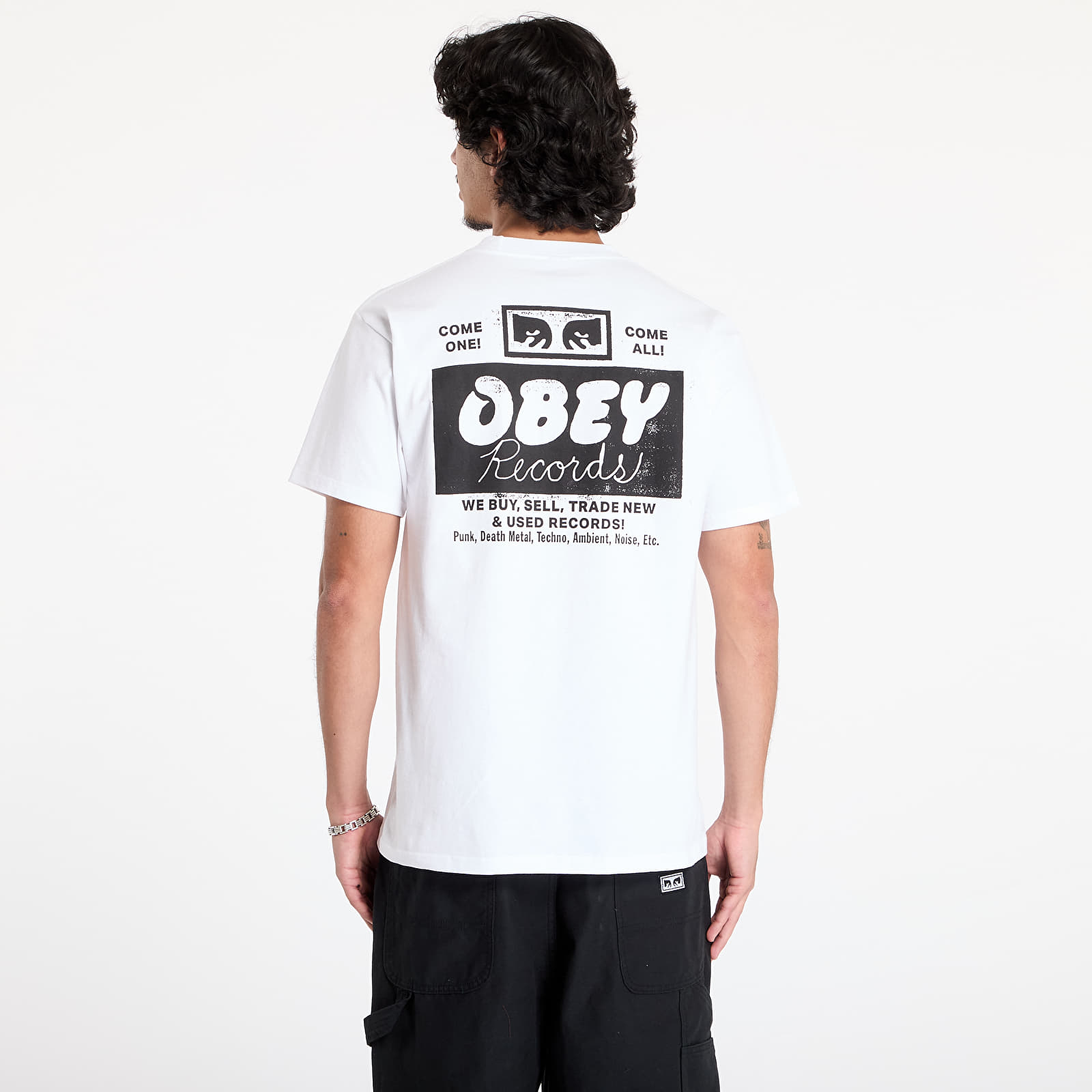 T-Shirts OBEY Obey Records T-Shirt White