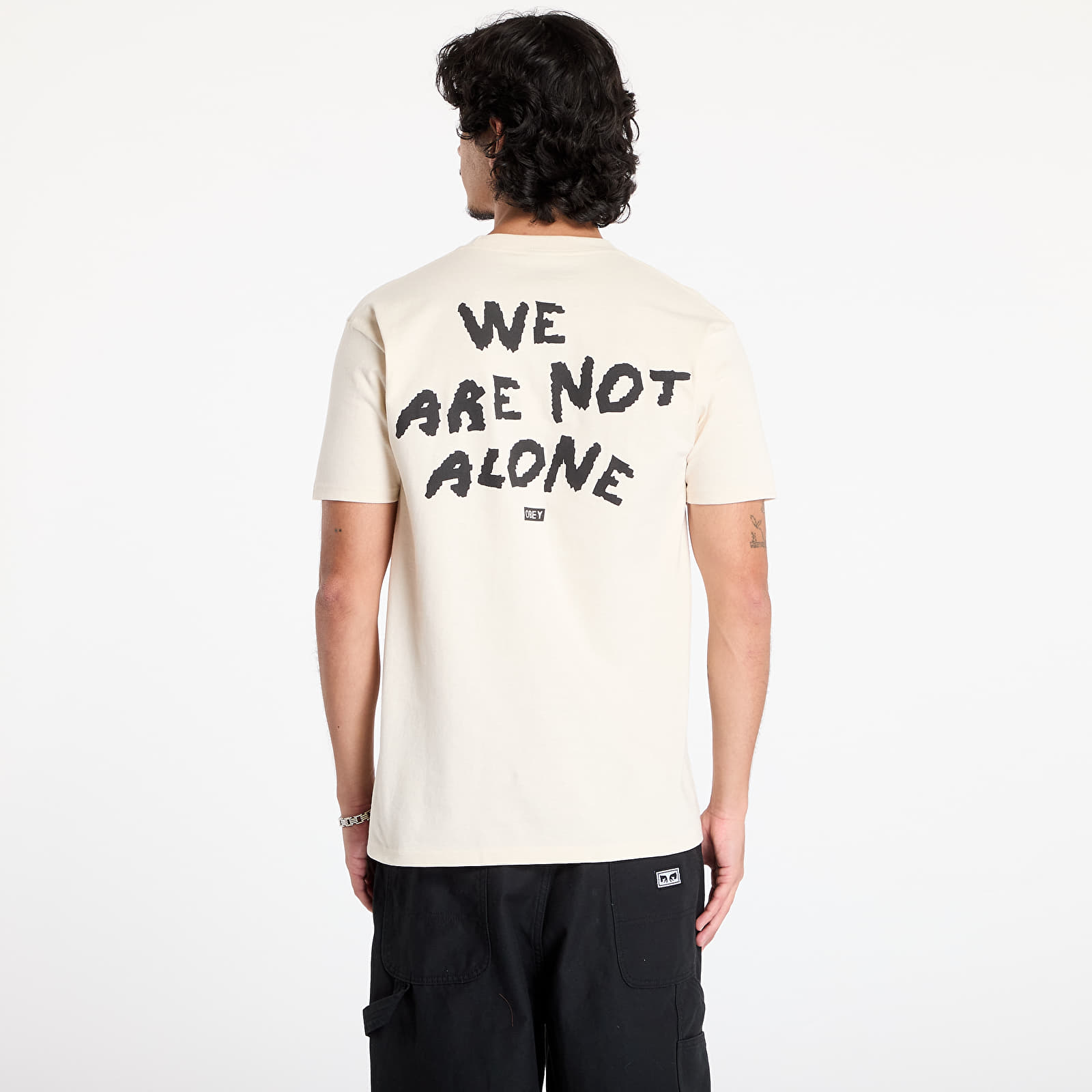 T-shirts OBEY Obey We Are Not Alone T-Shirt Cream