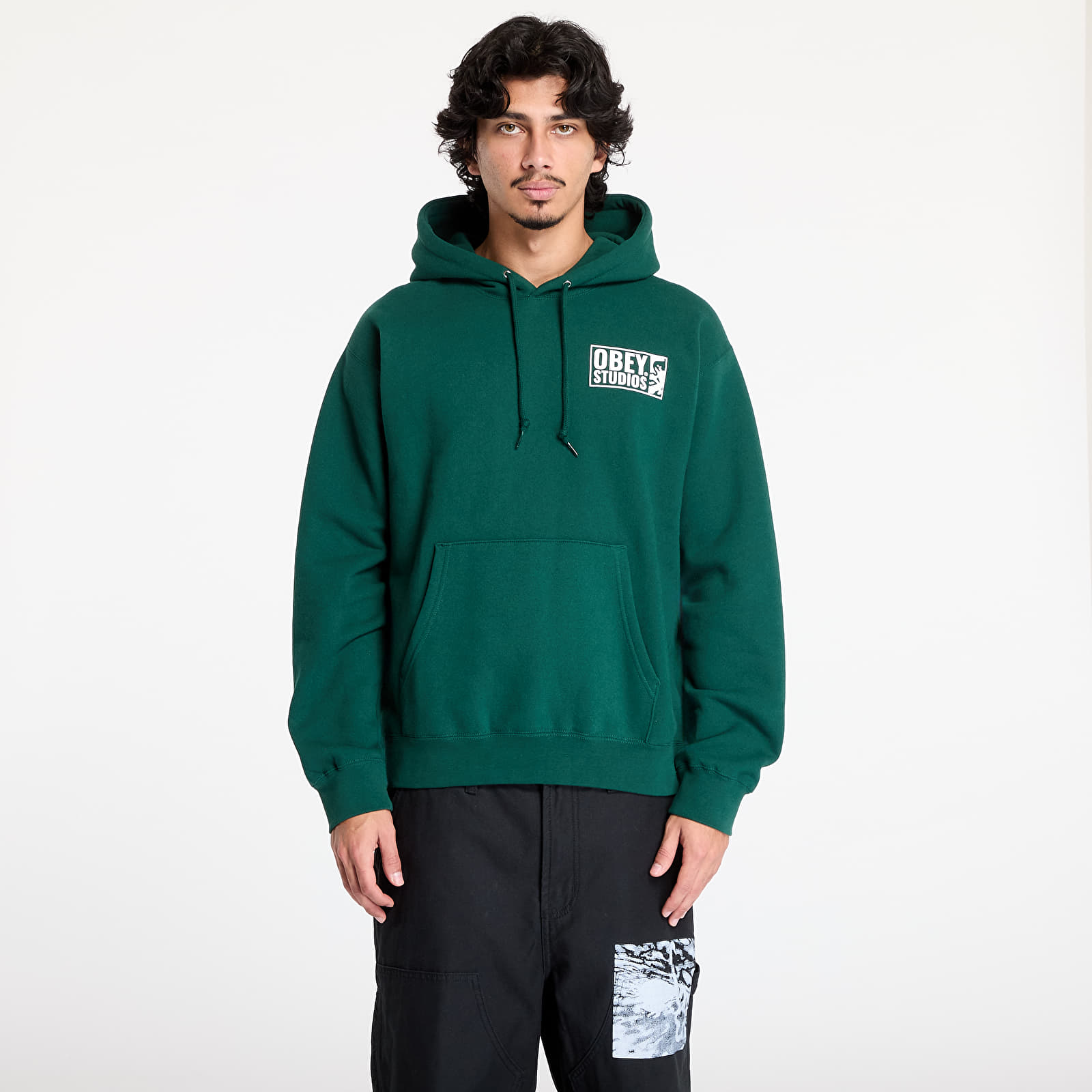 Sweatjacken und Sweatshirts OBEY Obey Studios Icon Hoodie Rain Forest