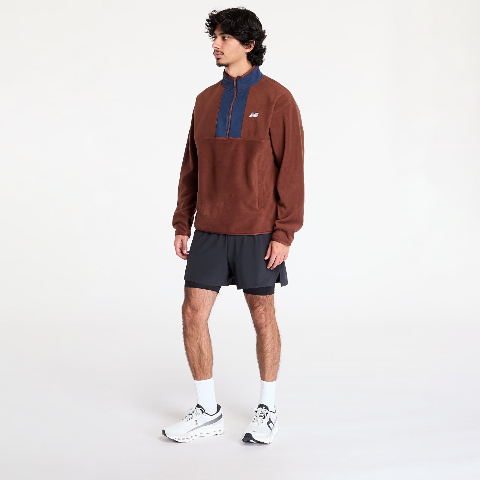 Kapucnis pulóverek és pulcsik New Balance Polar Fleece 1/2 Zip Rich Oak