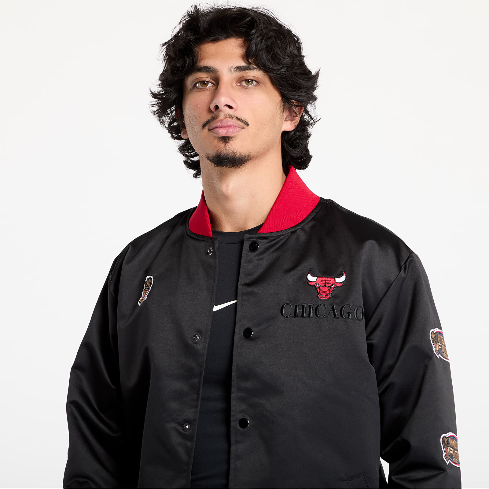 Bombery Mitchell & Ness Nba Team Og 3.0 Lightweight Satin Jacket Vintage Bulls Black
