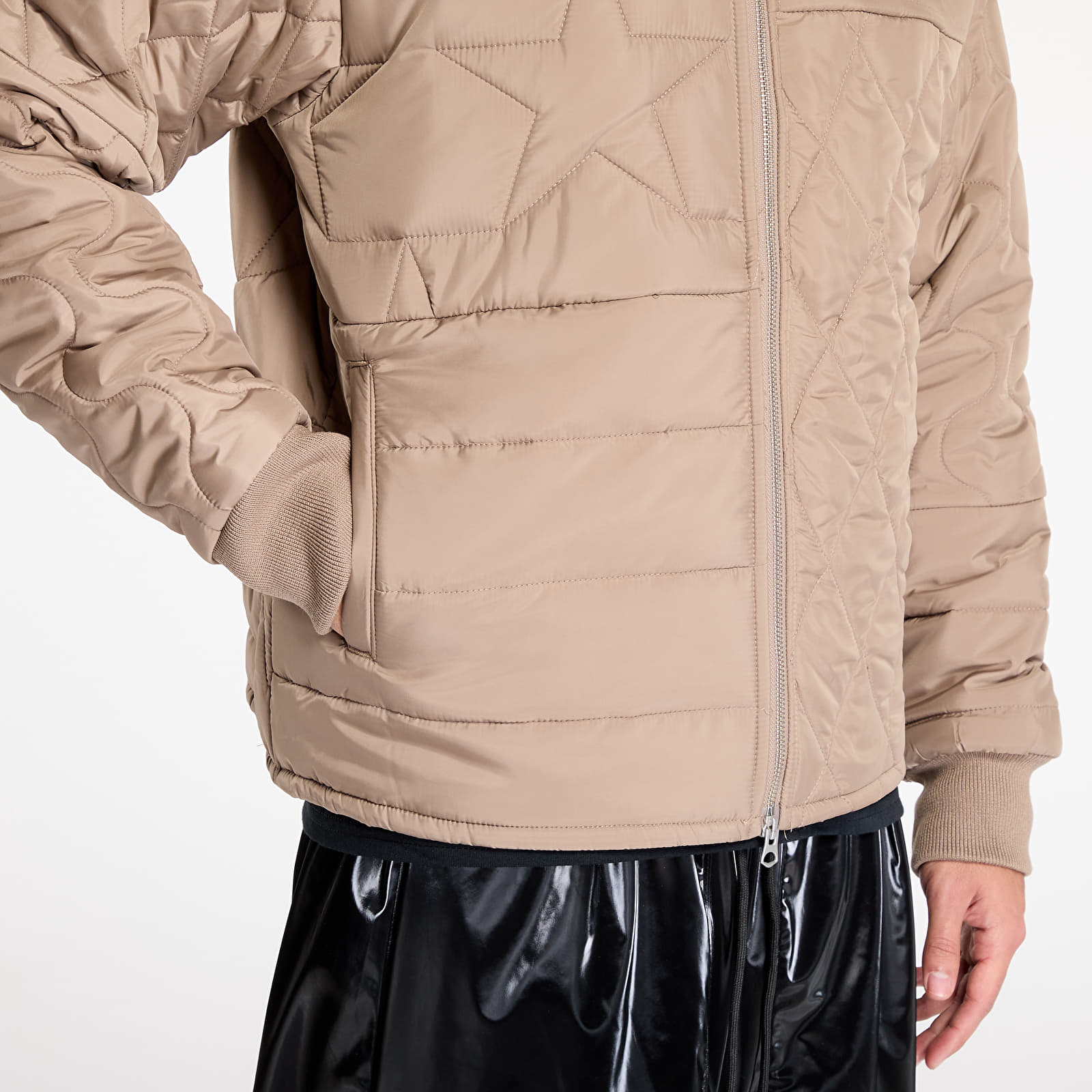 Men's jackets PLEASURES Stonehenge Quilted Jacket Brown