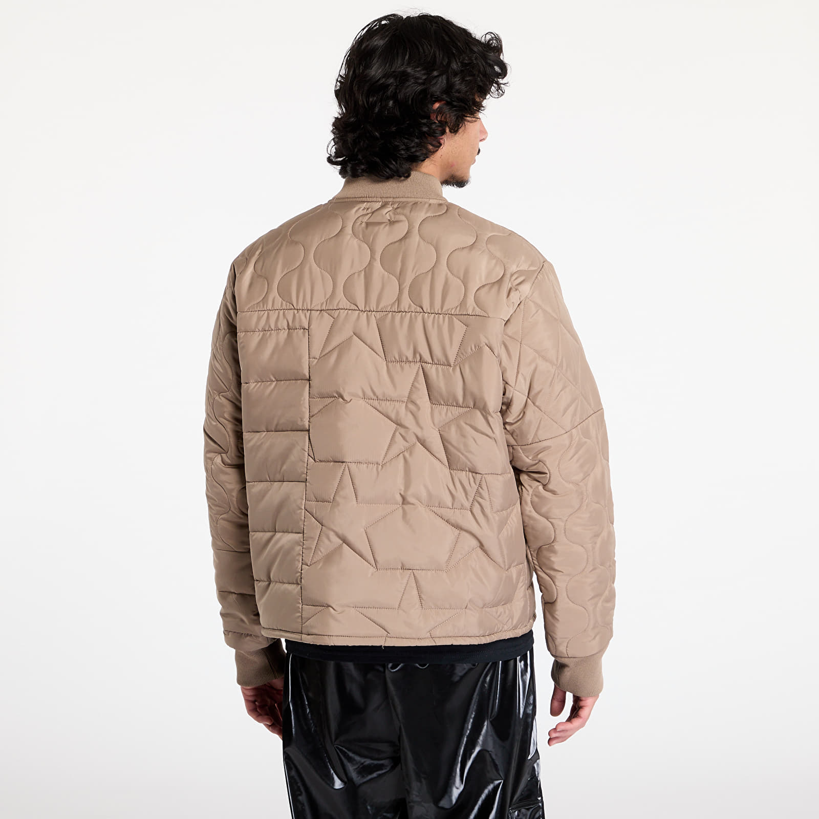Men's jackets PLEASURES Stonehenge Quilted Jacket Brown