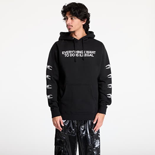 PLEASURES Illegal Hoodie Black