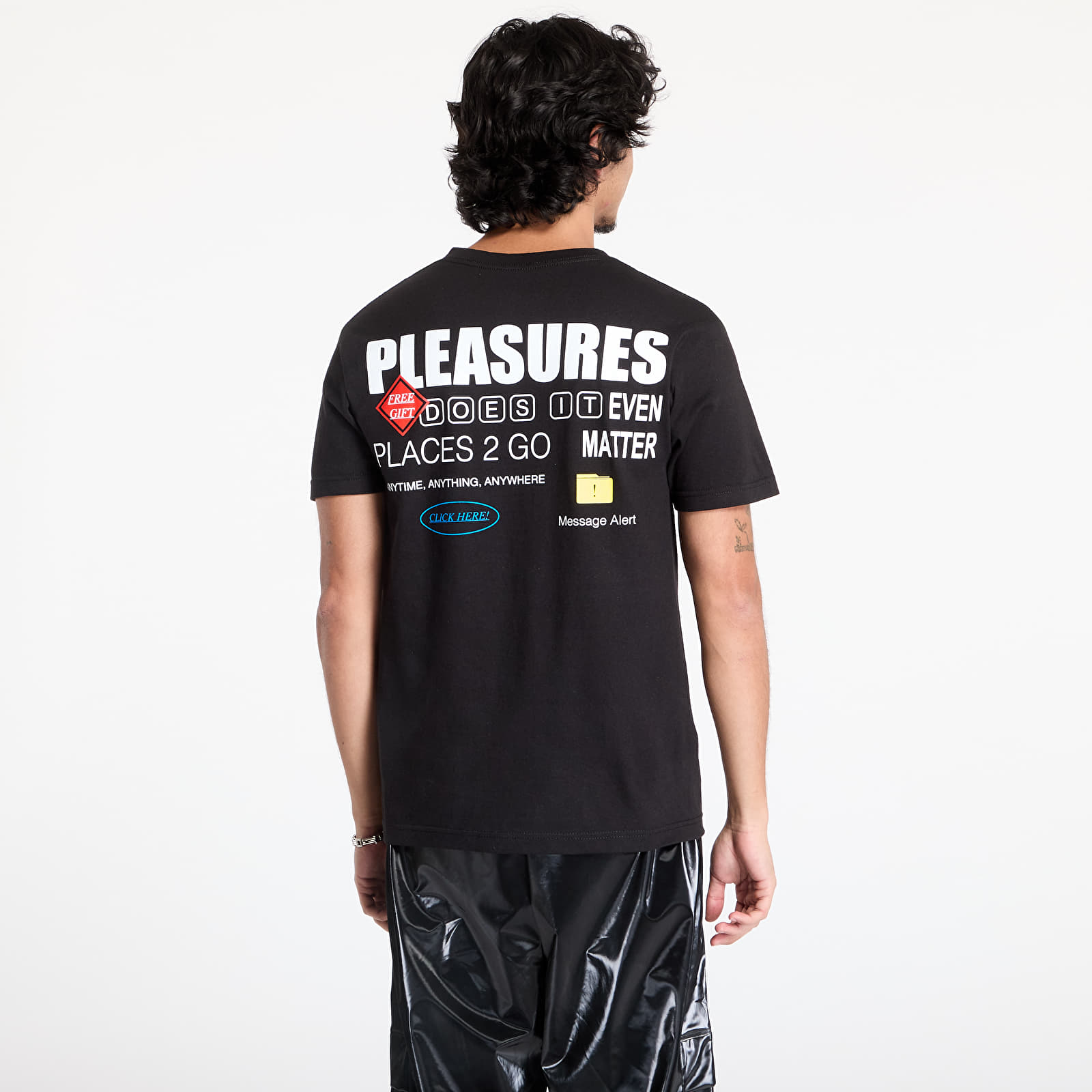 Pánská trička PLEASURES Grass Fed T-Shirt Black