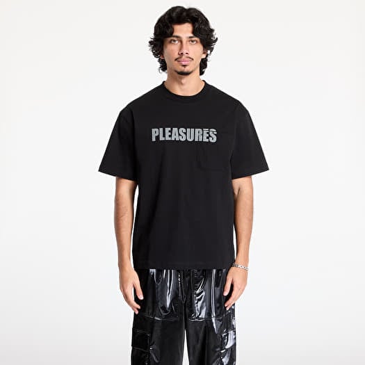 Tričko PLEASURES Impact Pocket Heavyweight Shirt Black