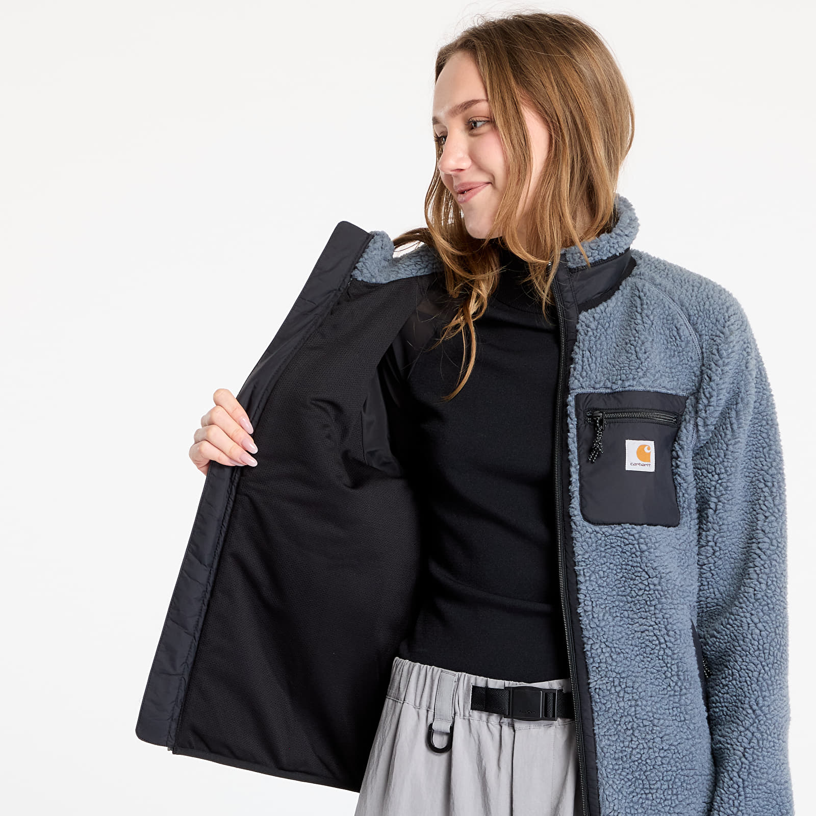Jakker Carhartt WIP Prentis Liner Jacket UNISEX Dove Grey/ Black