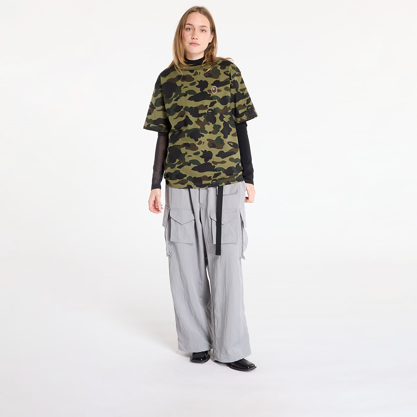 T-Shirts A BATHING APE 1St Camo One Point Tee リラックス Green
