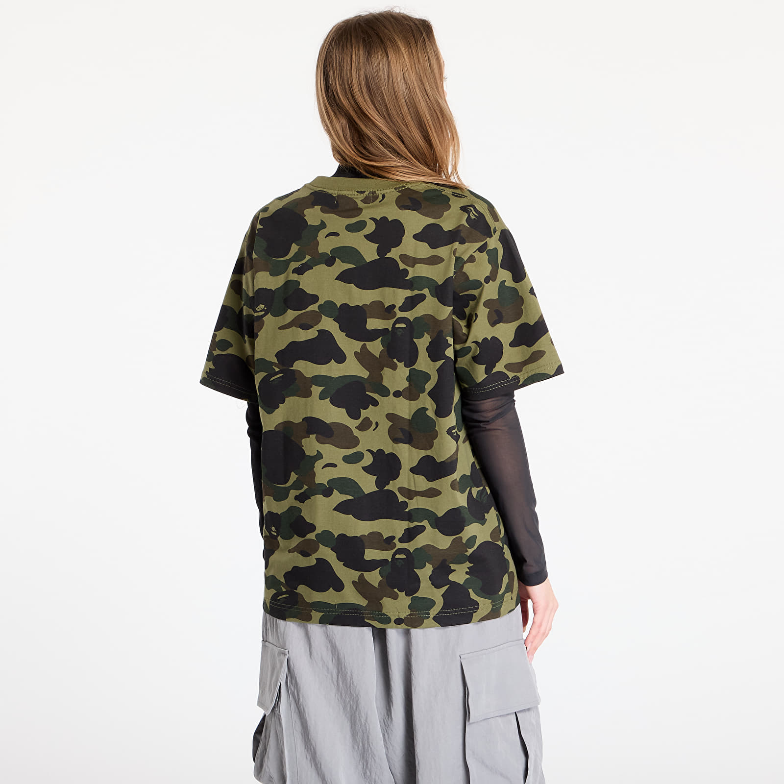 T-Shirts A BATHING APE 1St Camo One Point Tee リラックス Green