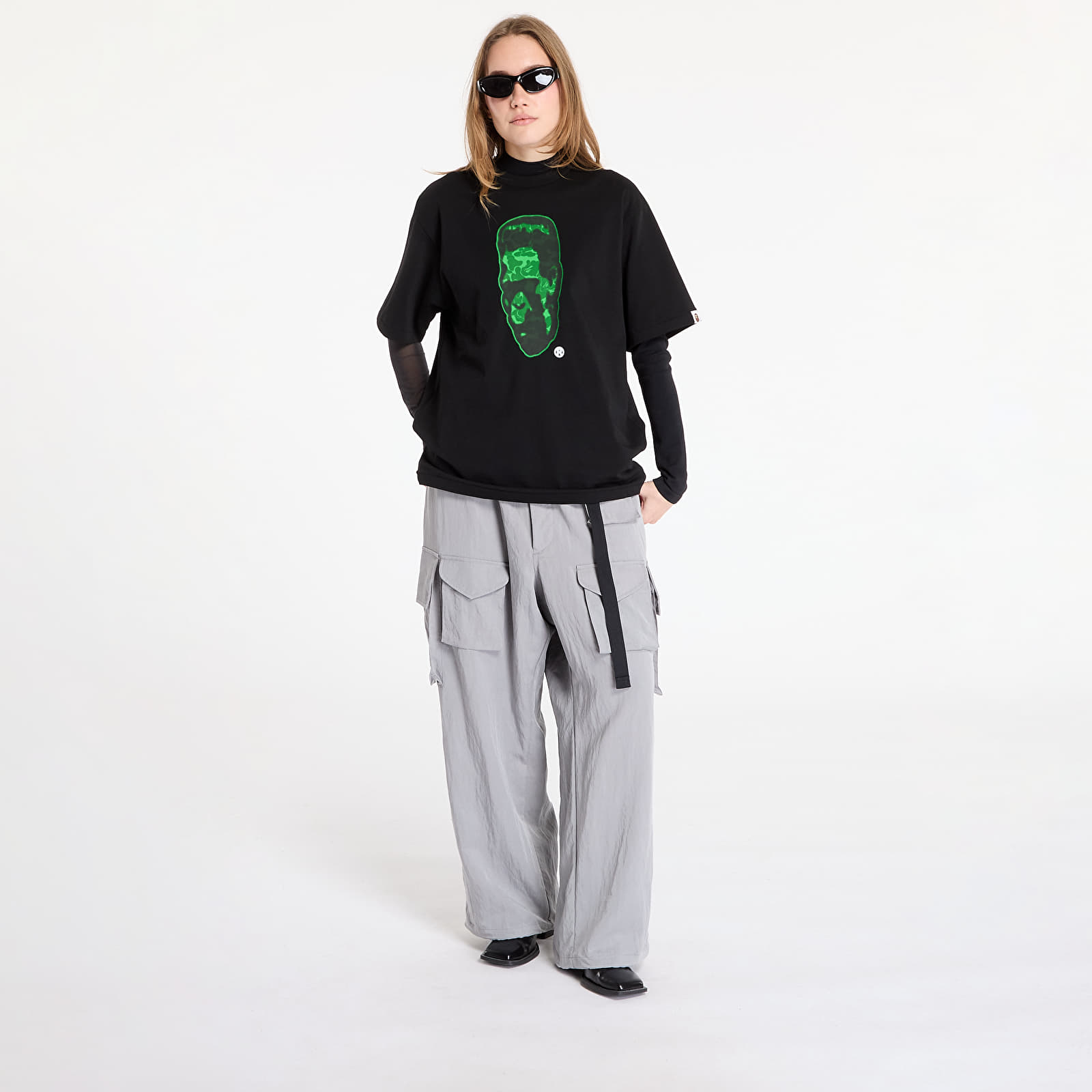T-shirts A BATHING APE Spray Frankenstein Relaxed Fit Tee Black