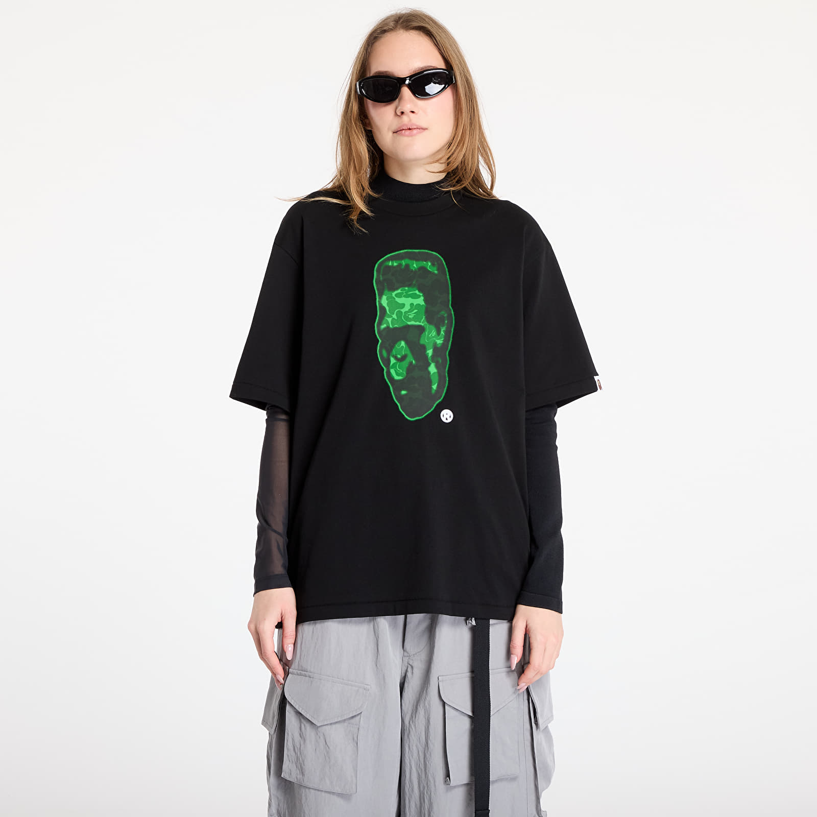 T-shirts A BATHING APE Spray Frankenstein Relaxed Fit Tee Black