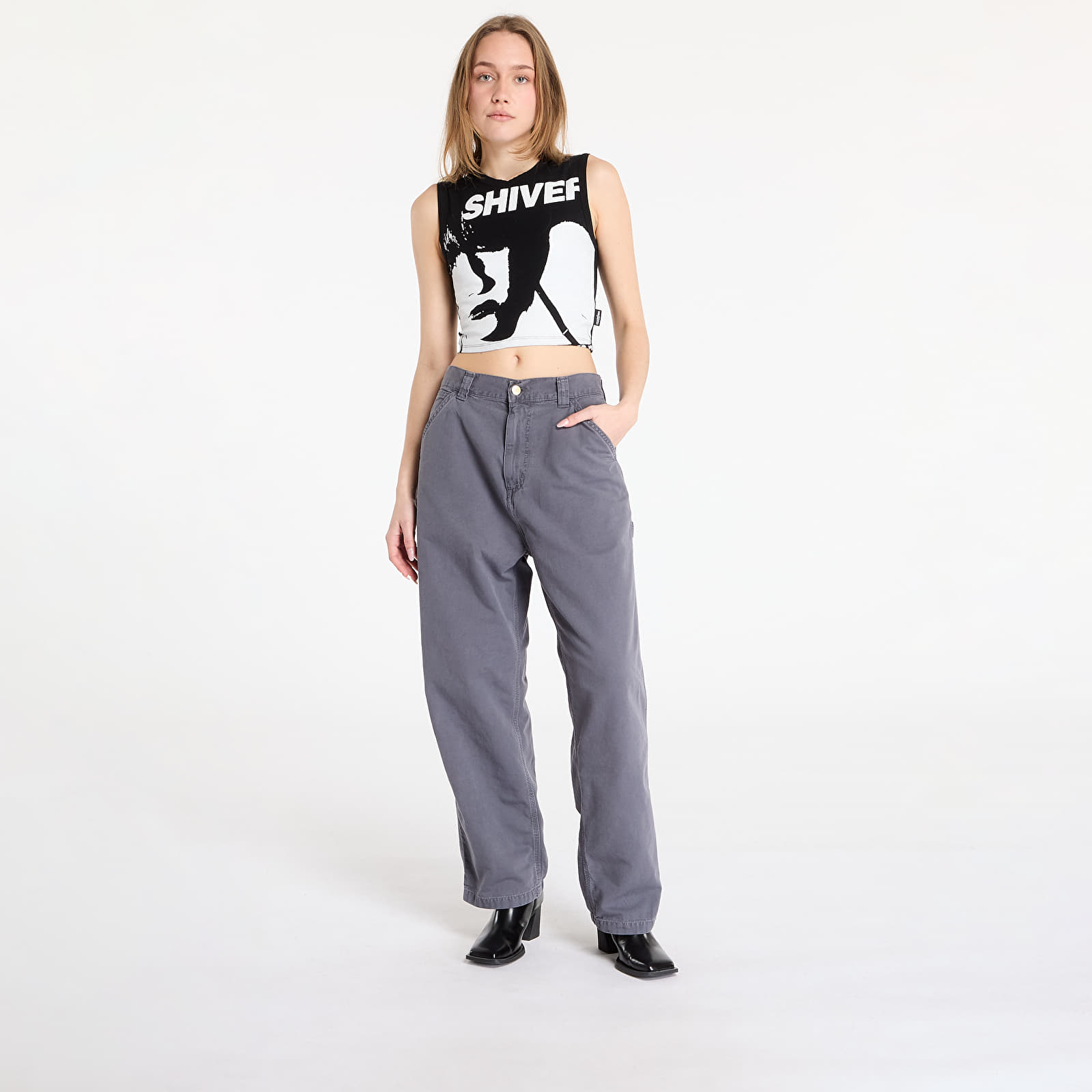 Men's trousers Carhartt WIP OG Single Knee Pant Graphite Stone Dyed