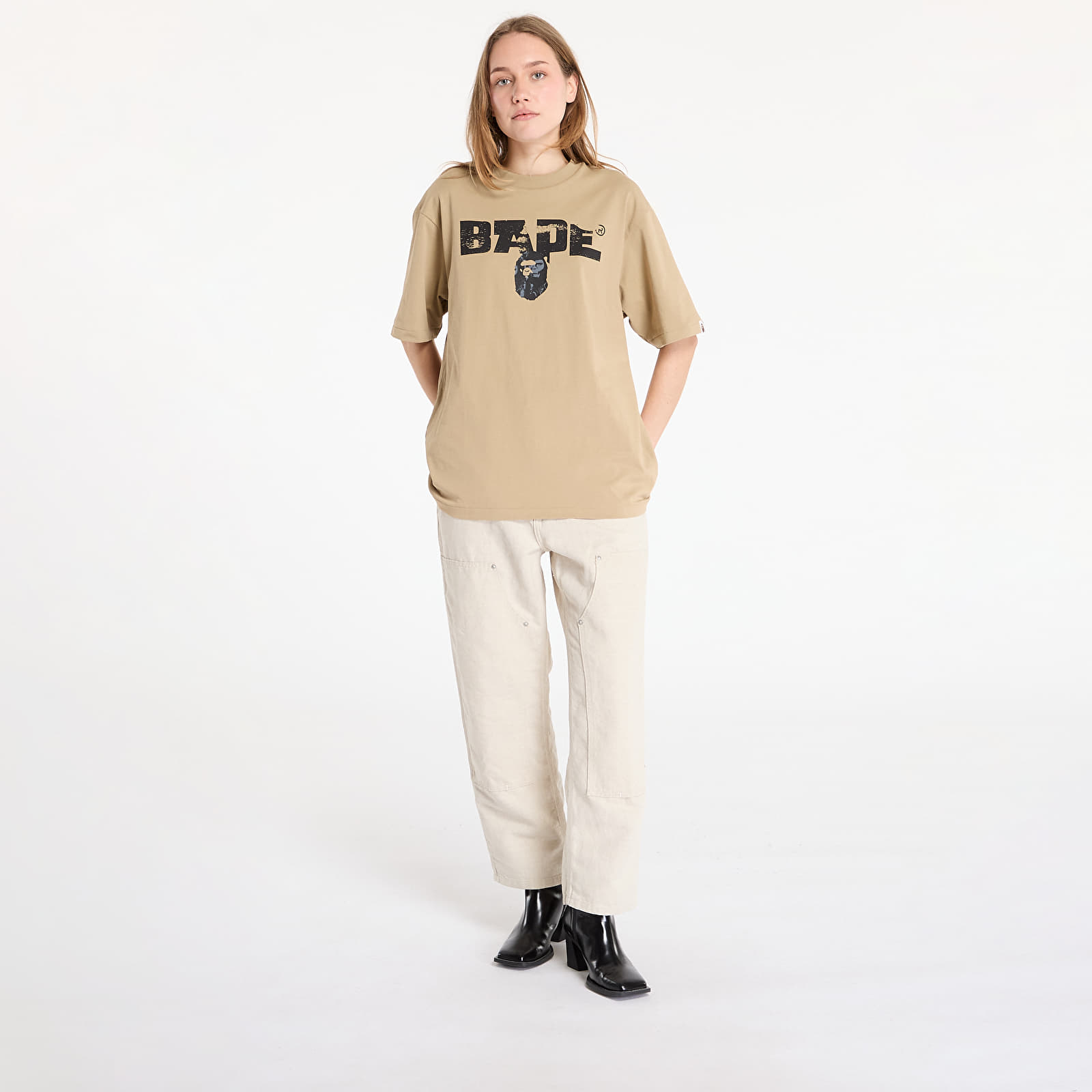 Trička A BATHING APE Bape Army Relaxed Fit Tee Beige