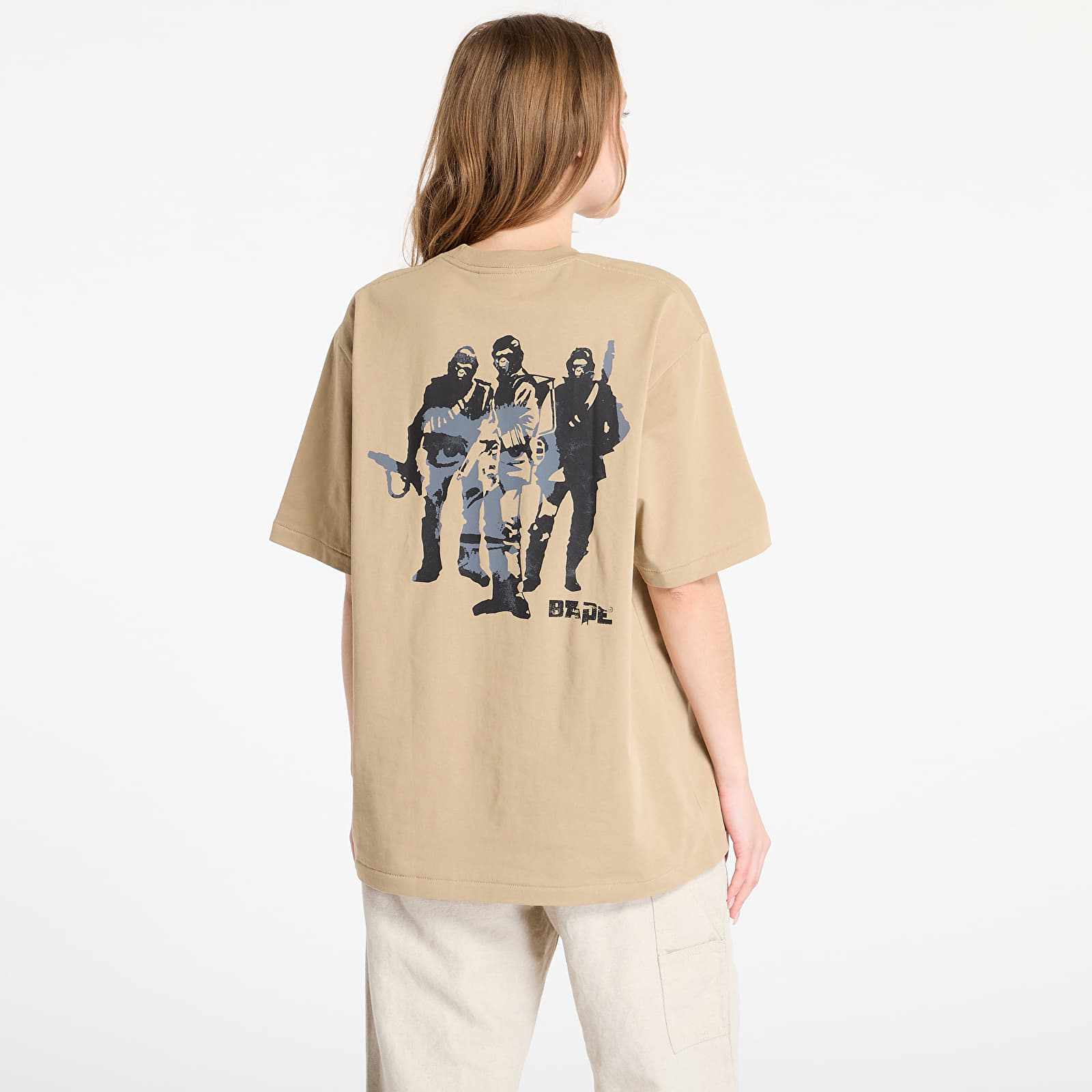 Trička A BATHING APE Bape Army Relaxed Fit Tee Beige
