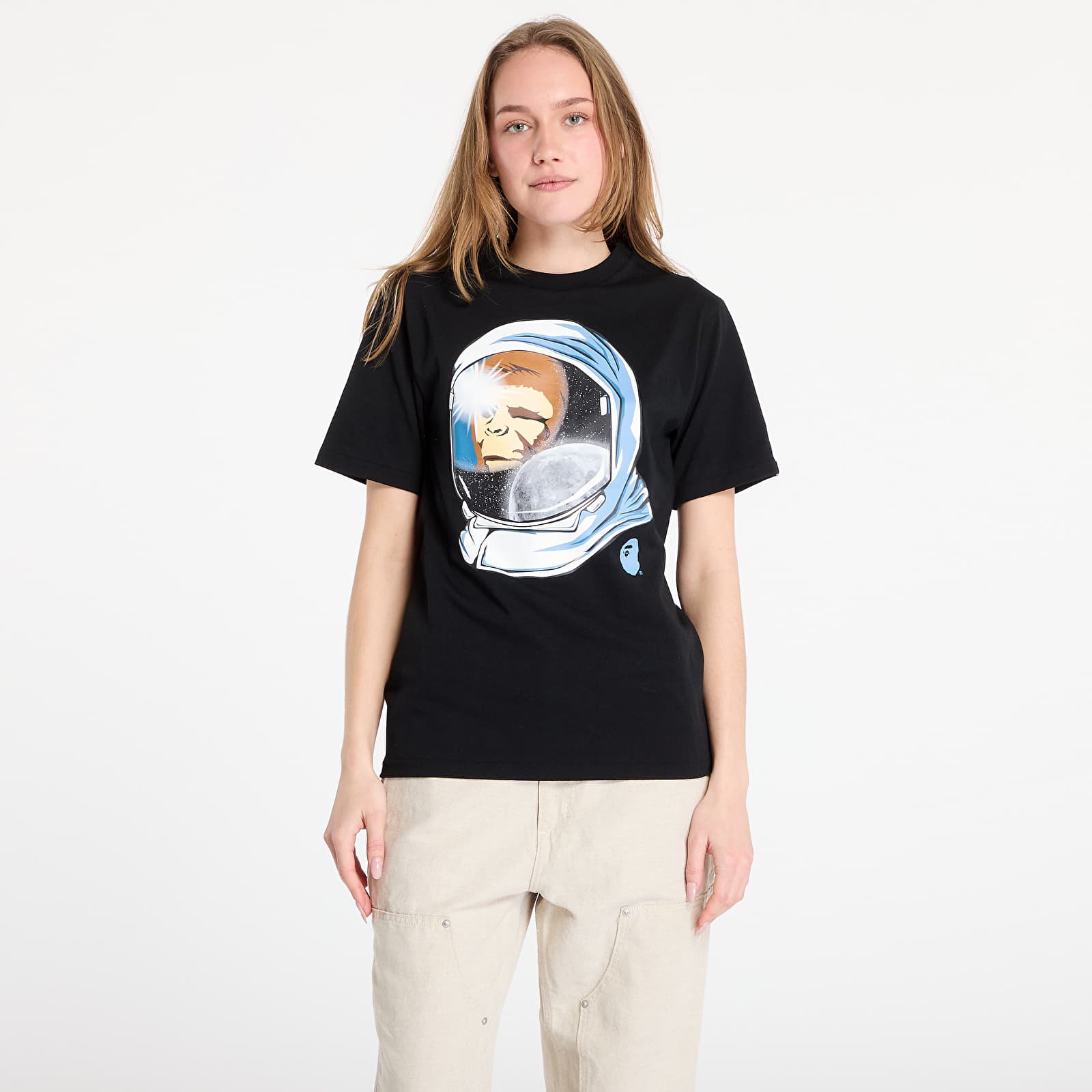 Männer T-Shirts A BATHING APE Space Ape Tee Black
