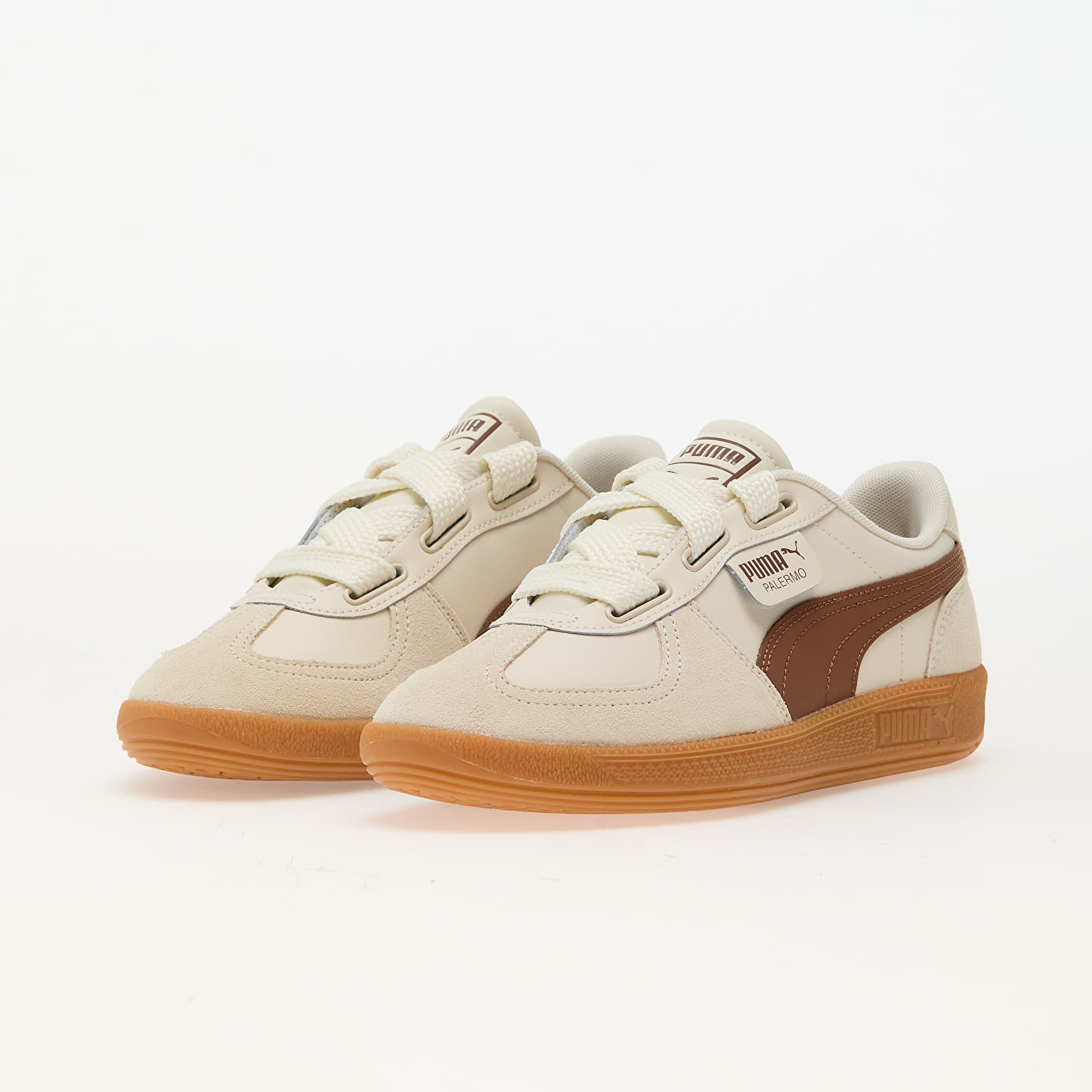 Buty damskie Puma Palermo Wide Lace SD Frosted Ivory-Brown