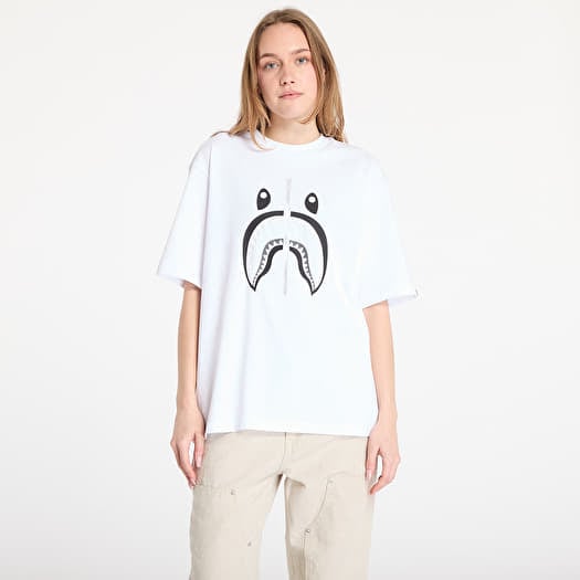 T shirts A BATHING APE Shark Tee White Footshop