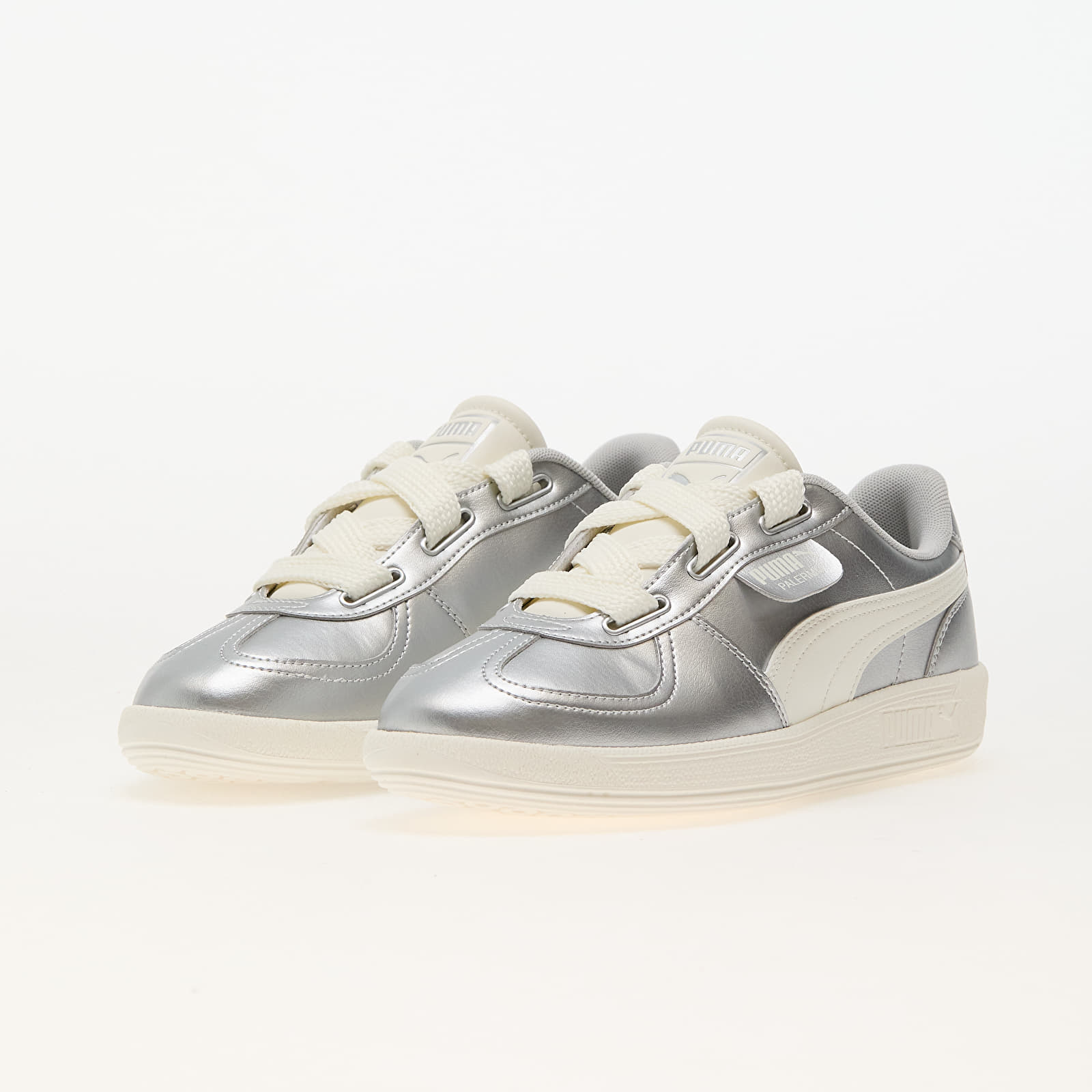 Frauen Puma Palermo Wide Lace Metallic Puma Silver-White