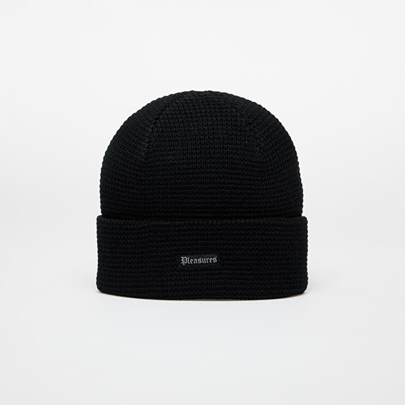 Mütze PLEASURES Old E Waffle Beanie Black