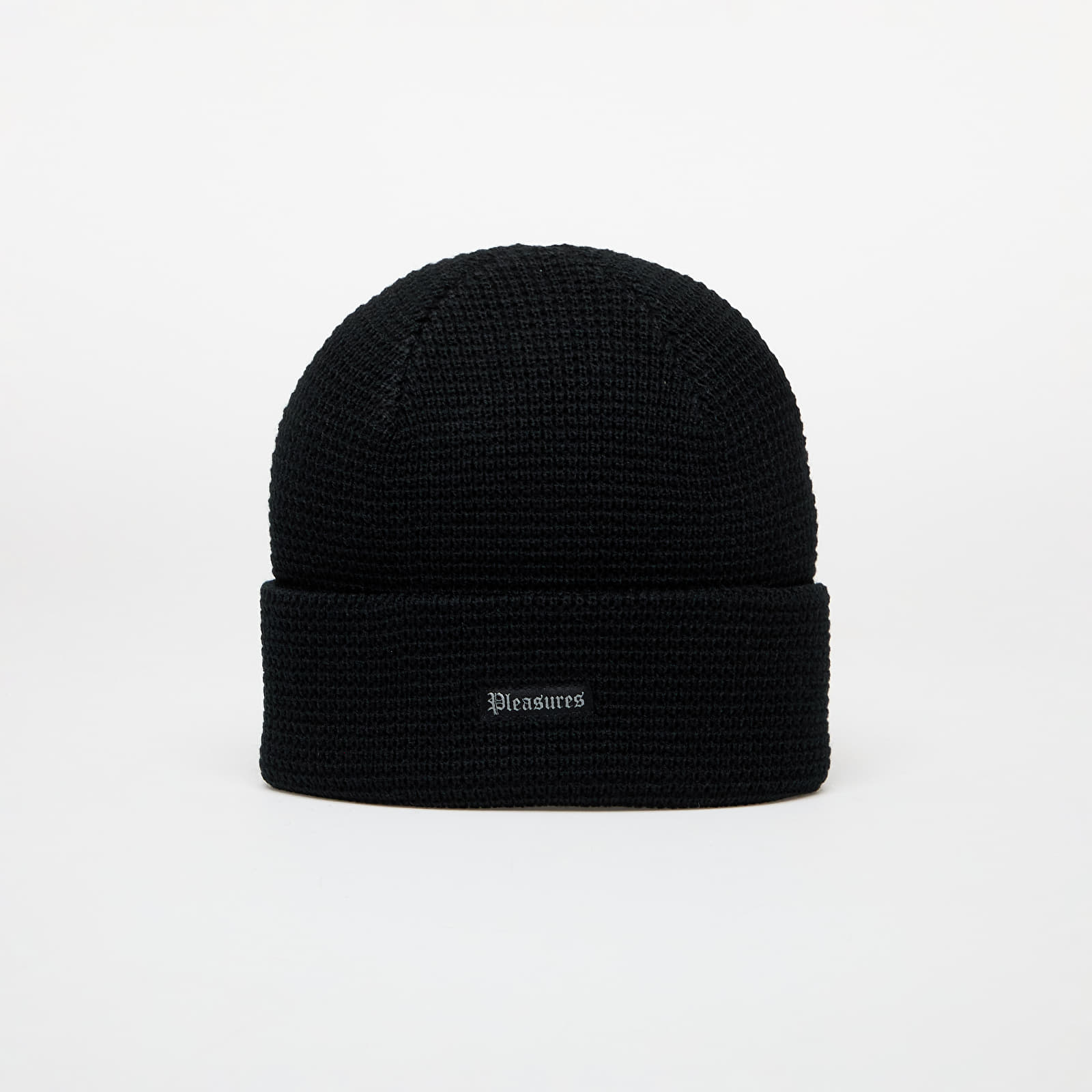 Hats PLEASURES Old E Waffle Beanie Black