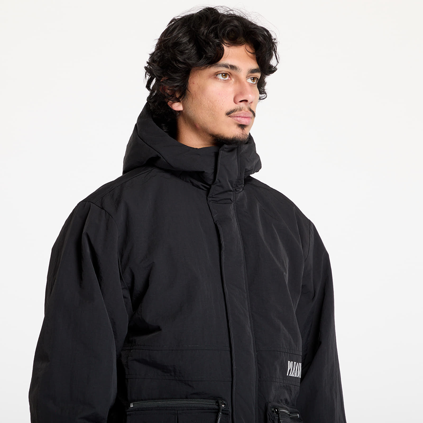 Jacheta PLEASURES Run Hooded Jacket Black - 1 | YEO