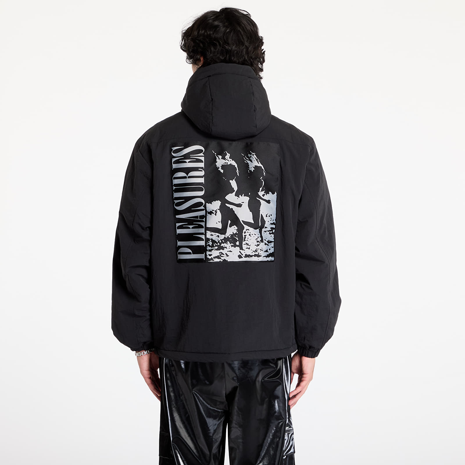 Chaquetas de hombre PLEASURES Run Hooded Jacket Black