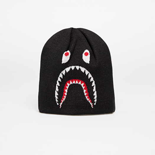 A BATHING APE 2nd Shark Knit Hat Black