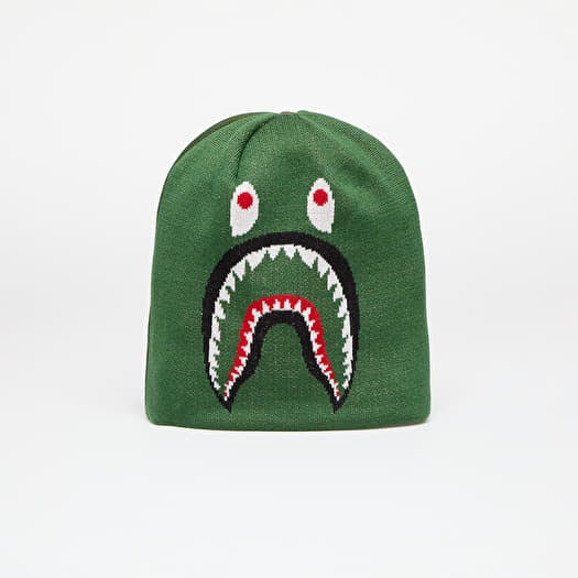 Čepice A BATHING APE 2nd Shark Knit Hat Green
