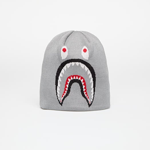 A BATHING APE 2nd Shark Knit Hat Gray
