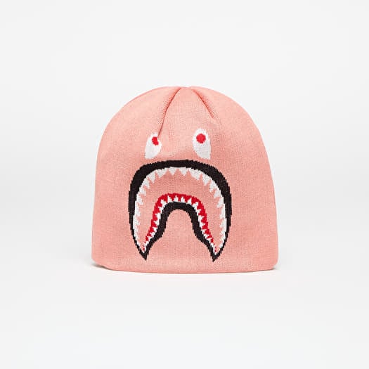 A BATHING APE 2nd Shark Knit Hat Pink