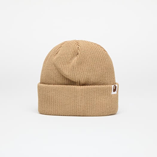Hats A BATHING APE Busy Work Knit Hat Beige Footshop