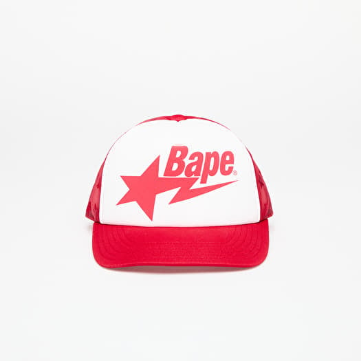 A BATHING APE Bape Sta Mesh Cap M Red