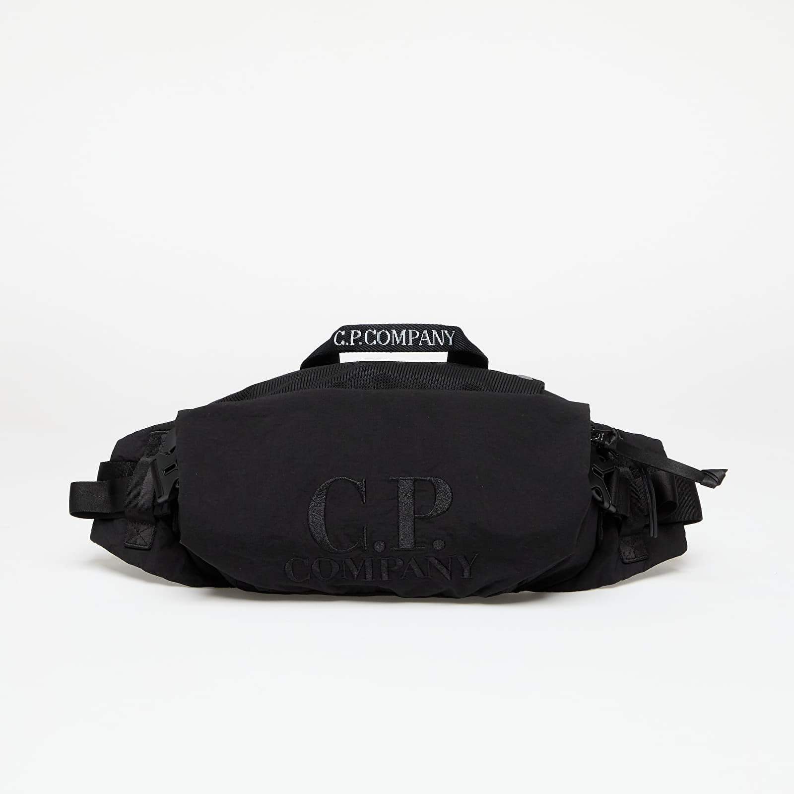 Geantă C.P. Company Plain Paper Touch Logo Waistbag Black