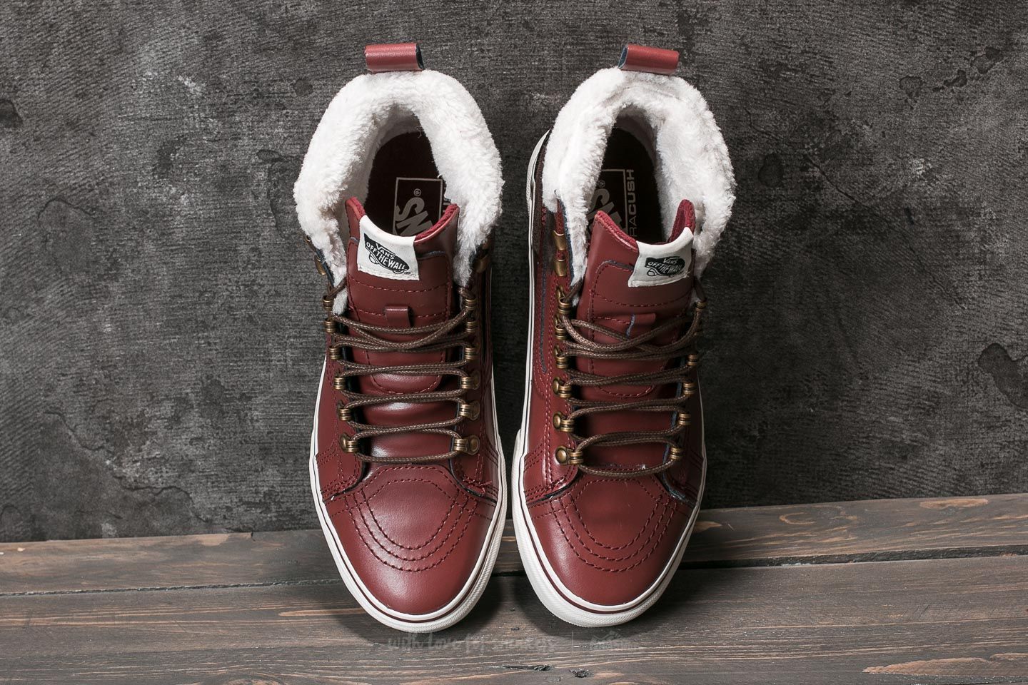 Men s shoes Vans Sk8 Hi 46 MTE Burgundy Marshmallow Footshop