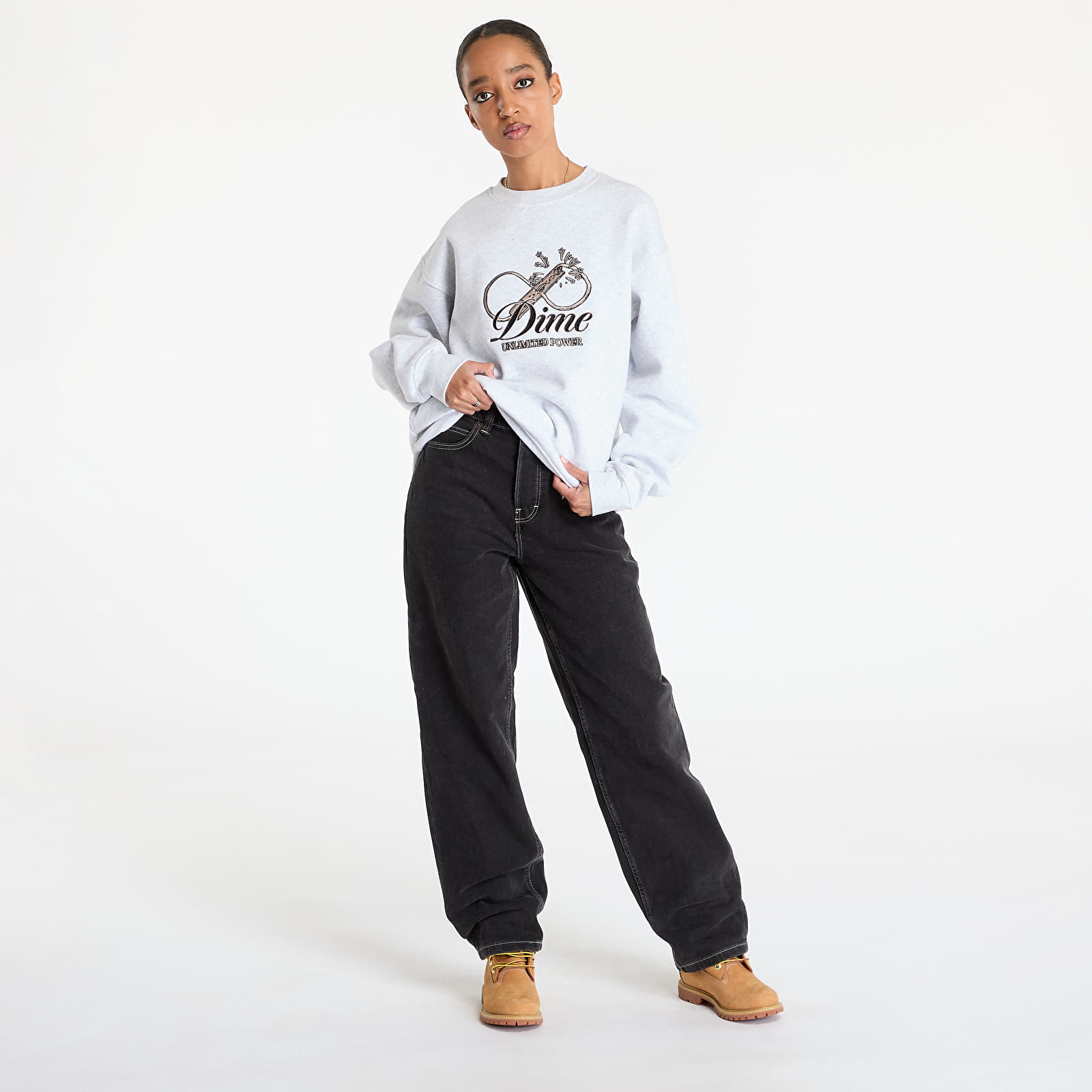 Kapuutsikud ja kampsunid DIME Cursive Power Crewneck UNISEX Ash