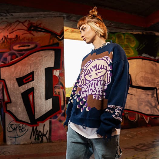 Sweaters FTSHP x Spiritual Gangster Sweater UNISEX Navy Footshop